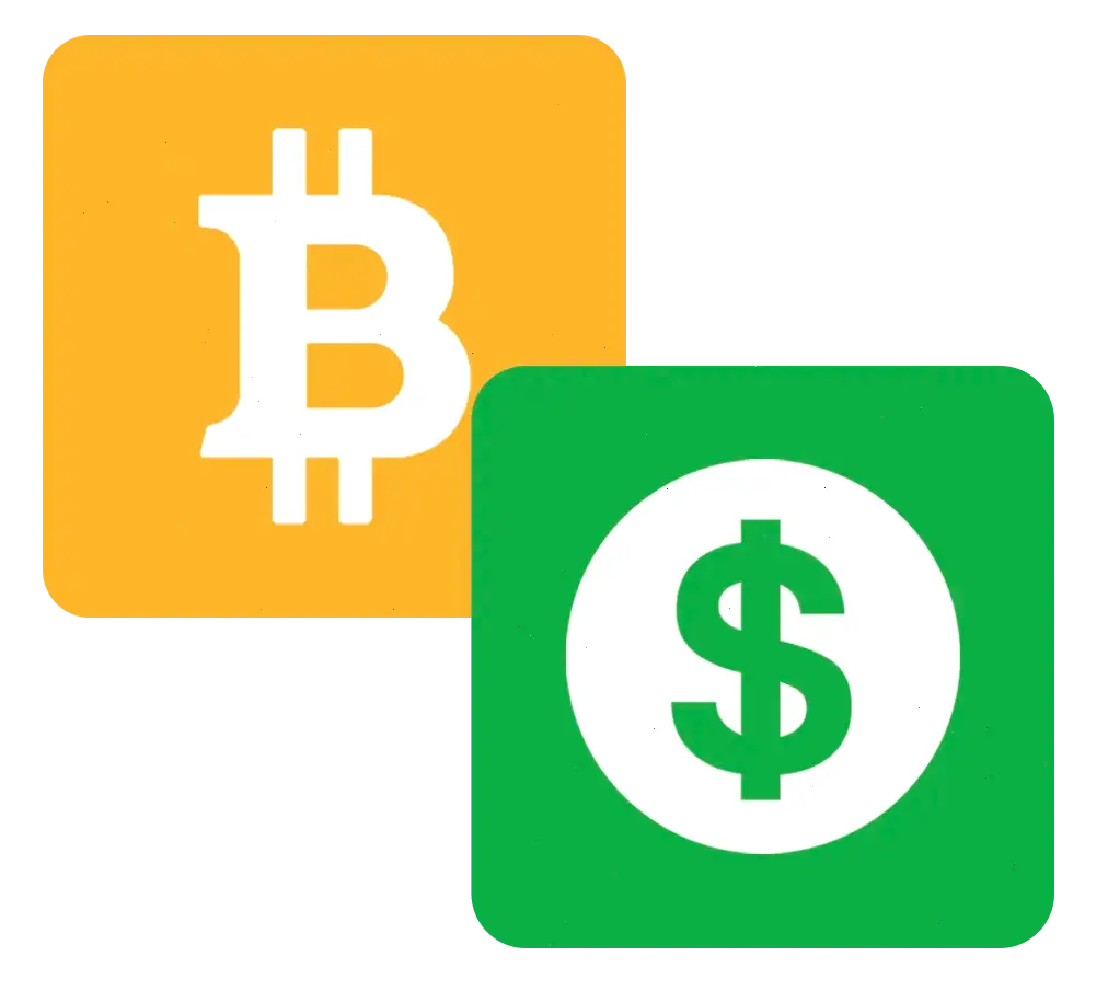 رمز البيتكوين ورمز الدولار بجانب سعر 1win token